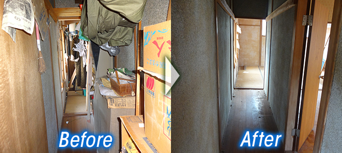 廊下のお片付け