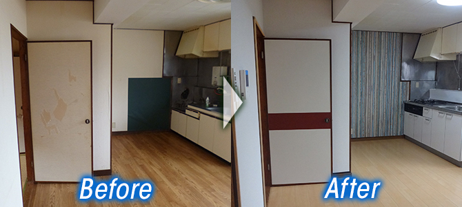 DK 壁紙・フローリングの張替え